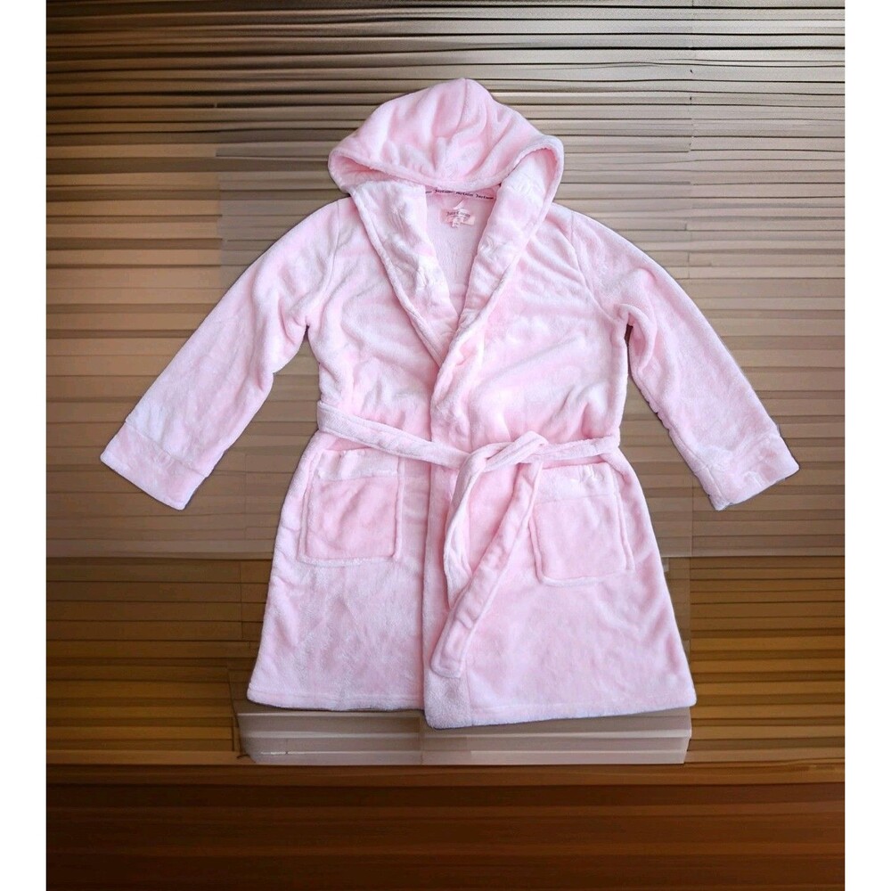 Juicy Couture Pink NWOT Bath Robe Women’s Size L/XL Juicy Heart Print